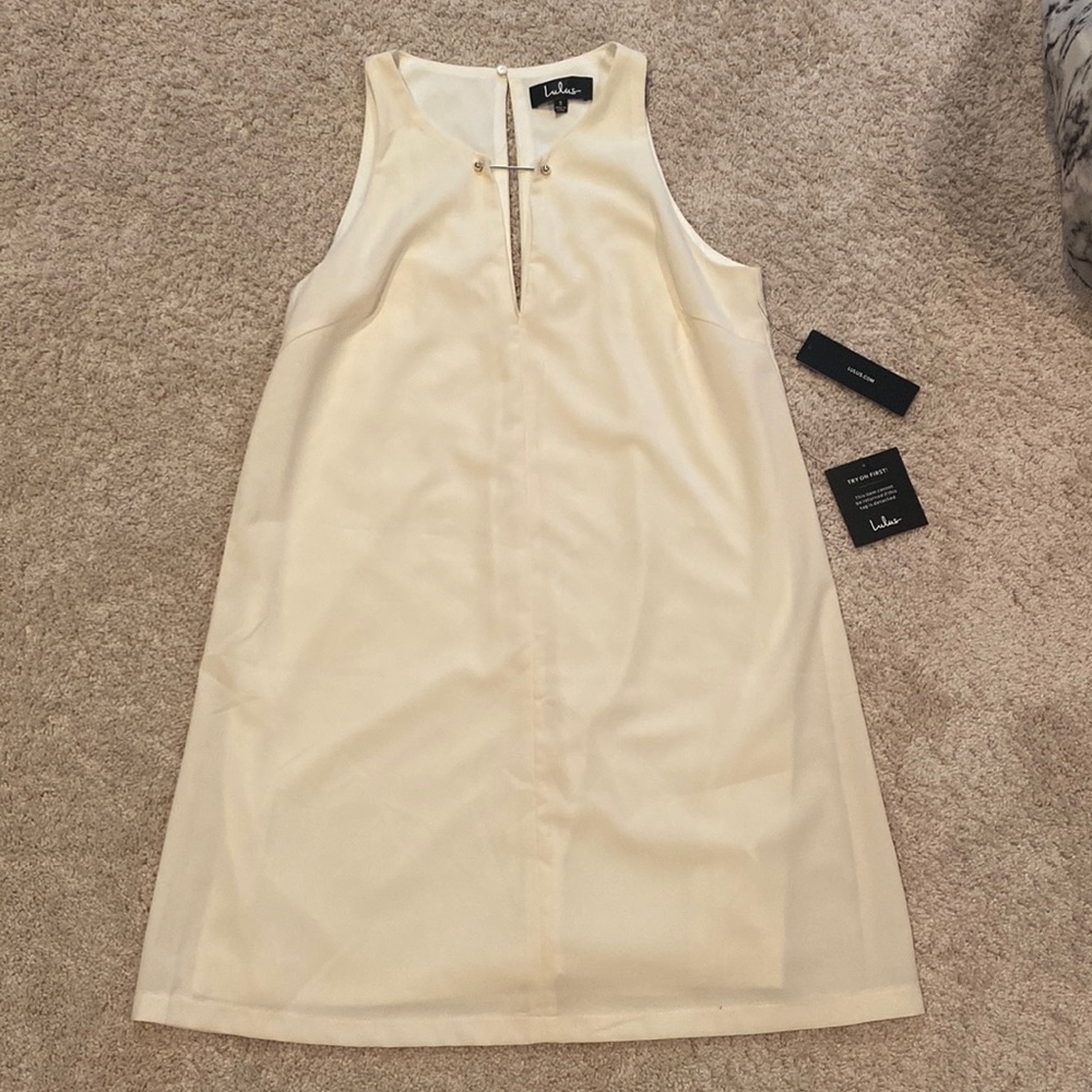 Lulus cream shift dress